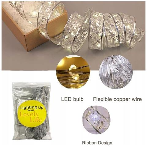 Catena Luminoso Per Albero Di Natale, 4m Di Luci Led Magiche E Festive - Foto 2