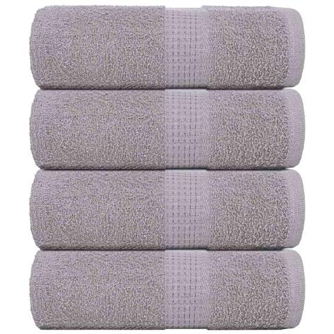 Asciugamani Per Sapone 4 Pz Grigio 30x30cm 360g/m 100% Cotone - Foto 1
