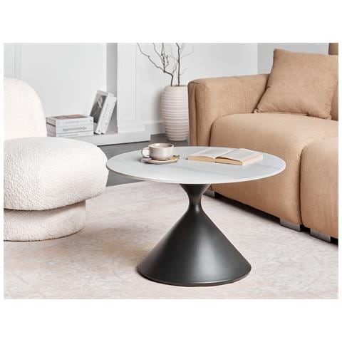 Tavolino Da Caffè Haiwee Ceramica Nero /bianco - Foto 1