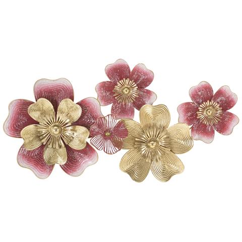 Decorazione In Metallo 3d Fiori 19 - Multicolore - Metallo - 91,4x6,4x50,8 Cm - Foto 1