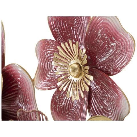 Decorazione In Metallo 3d Fiori 19 - Multicolore - Metallo - 91,4x6,4x50,8 Cm - Foto 2