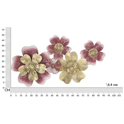 Decorazione In Metallo 3d Fiori 19 - Multicolore - Metallo - 91,4x6,4x50,8 Cm - Foto 6