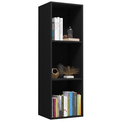 Libreria /mobile Tv Nero 36x30x114 Cm In Legno Multistrato - Foto 2