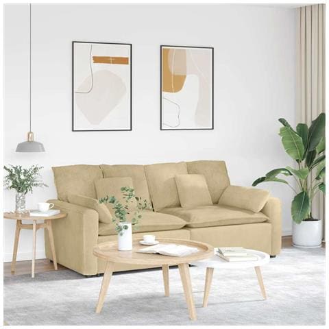 Divano Modulare con Cuscini Verde Grigio Chiaro - Foto 2