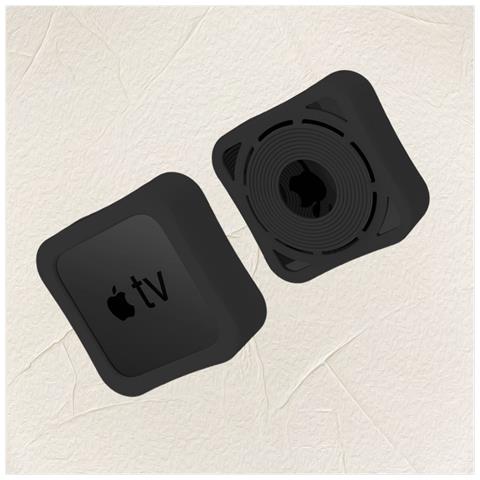 Copertura Completa In Silicone Per Apple Tv 4k (2021) Black - Foto 2