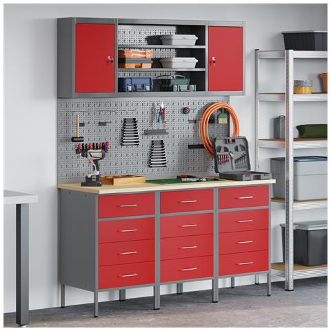 Set da Lavoro in Acciaio Rosso da 7 Pezzi - Foto 2