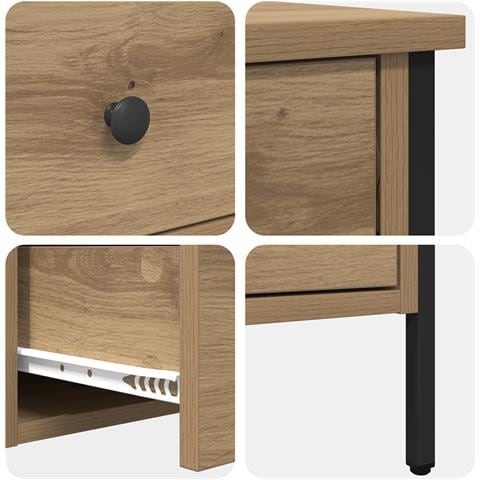 Comodino Artisan Oak 40x42x50 cm Legno Ingegnerizzato - Foto 9