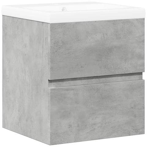 Set Mobili da Bagno 2 pz Grigio Cemento in Legno Multistrato - Foto 1
