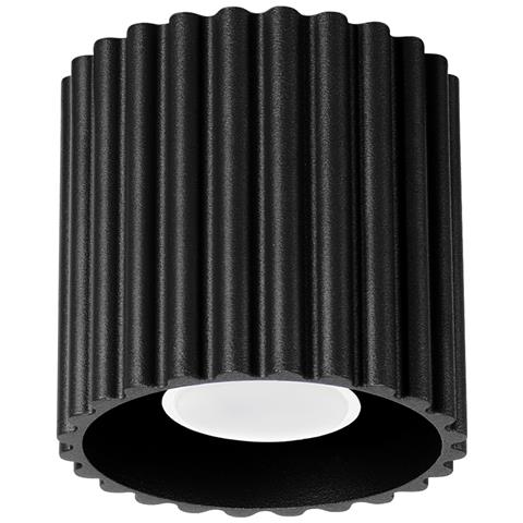 Lampada Da Soffitto Aura 1 Nero Gu10 Sl. 1784 - Minimalist Lampada A Soffitto Nero 10x10x10 Cm - Foto 1