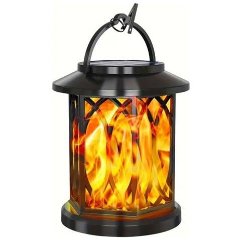 Luce Solare A Fiamma Da Esterno Con Clip - Lanterna Da Giardino A Led Tremolante - Foto 1