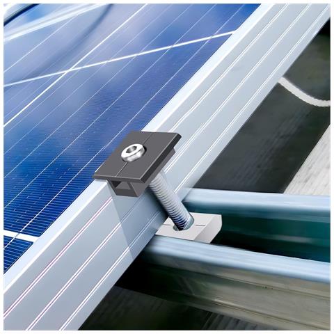 Wetown Supporto Per Modulo Solare Morsetti Centrali 4 Pezzi 35mm - Foto 2