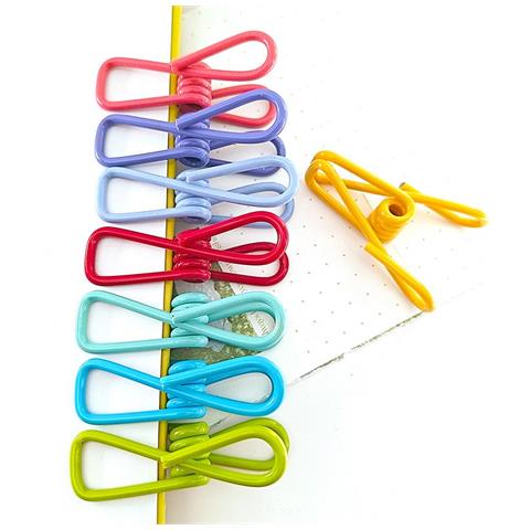 Mollette Da Bucato In Metallo Colorato - Confezione Da 8, Rivestite In Pvc, Antivento Per Asciugare Calze E Vestiti - Foto 4