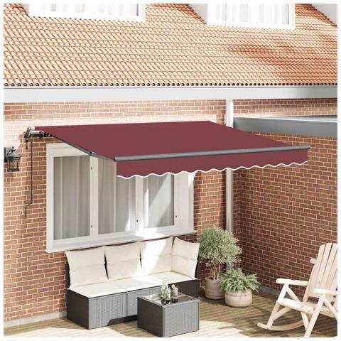 Tenda Retrattile Borgogna 350 x 200 cm Poliestere e Alluminio - Foto 2