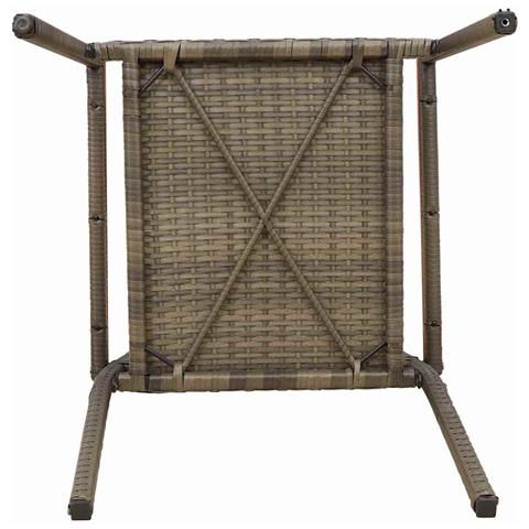 Sedie impilabili da giardino 4 pcs Grigio e Marrone - Foto 9