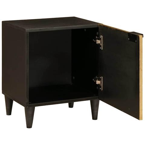 Comodino Nero e Oro 40 x 33.5 x 46 cm - Foto 2