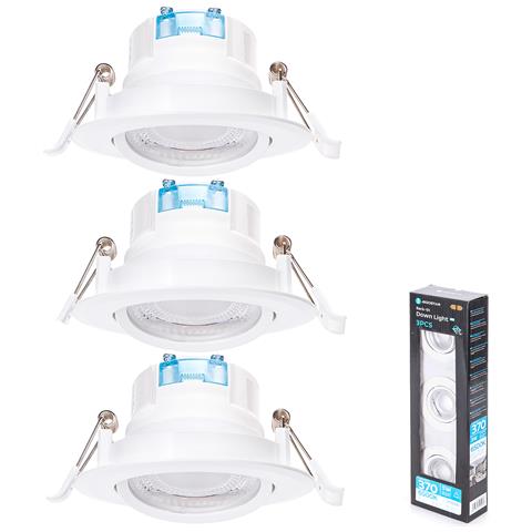 Faretto Led E6 Rotondo Da Incasso Orientabile (3 Pz) 5w Luce Fredda - Foto 1