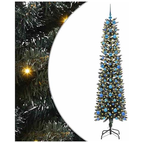 Albero di Natale artificiale con 300 LED Verde 210 cm - Foto 1