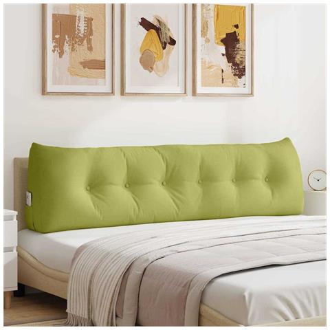 Cuscino per Schiena Verde chiaro 180 x 24 x 50 cm Tessuto - Foto 2