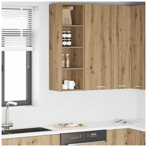 Armadio pensile Riga Rovere artigianale 30 x 29,5 x 100 cm - Foto 2