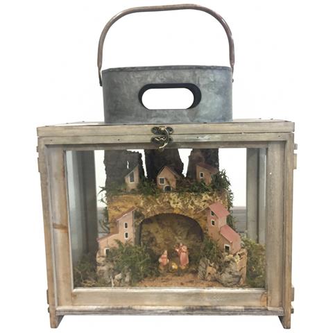 Dmora Decorazione Da Natale Chamois Marrone, Colore Struttura Verde - Foto 2