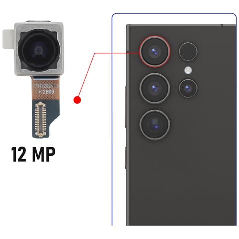 Fotocamera Posteriore Per Galaxy S24 Ultra E S23 Ultra Sensore Ultra Grandangolare Da 12 Mp - Foto 4