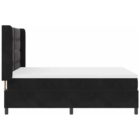 Letto a molle con testiera Nero 140 x 200 cm Velluto - Foto 9