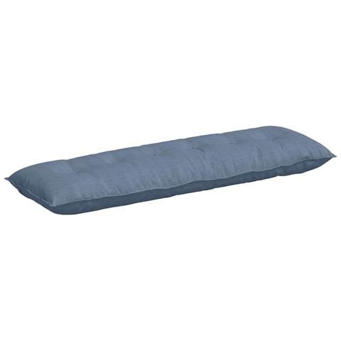 Cuscino per Schiena Blu 160 x 50 cm Tessuto in Cords - Foto 1