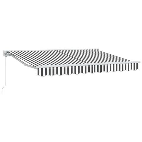 Tenda Retrattile Antracite e Bianco 250 x 200 cm - Foto 1