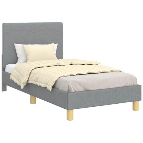 Struttura letto bambini con testata Grigio chiaro 80 x 160 cm - Foto 1