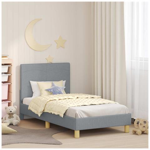 Struttura letto bambini con testata Grigio chiaro 80 x 160 cm - Foto 2