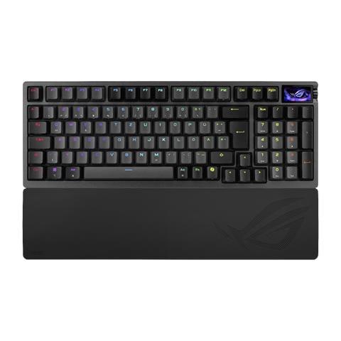ROG Azoth 96 HE tastiera Gaming USB + RF Wireless + Bluetooth QWERTZ Nero - Foto 1