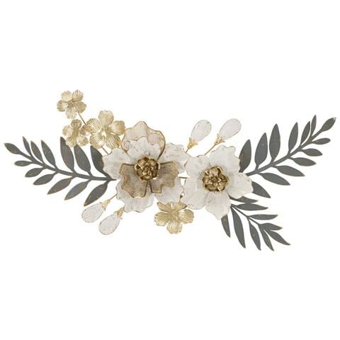 Decorazione In Metallo 3d Fiori 30-multicolore-metallo-90,2x7,6x41,9 Cm - Foto 1