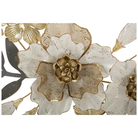 Decorazione In Metallo 3d Fiori 30-multicolore-metallo-90,2x7,6x41,9 Cm - Foto 2