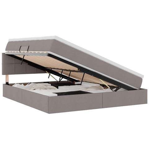 Letto con contenitore e LED con led Talpa 160 x 200 cm Tessuto - Foto 1