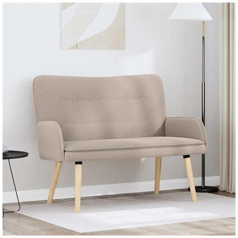 Divano a 2 Posti Grigio Chiaro 115 x 61 x 87 cm Bouclé - Foto 2
