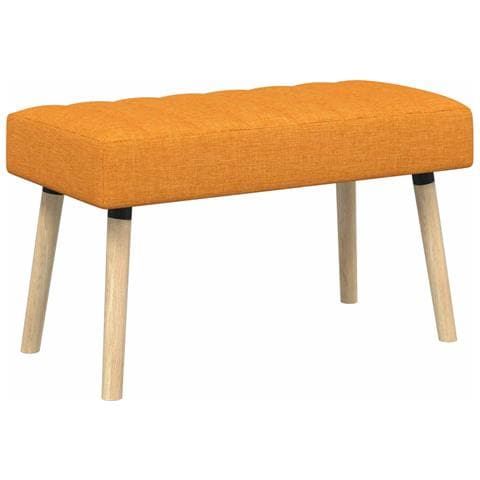 Panchina trapuntata a canale Giallo Scuro 80 x 40 x 46 cm - Foto 1