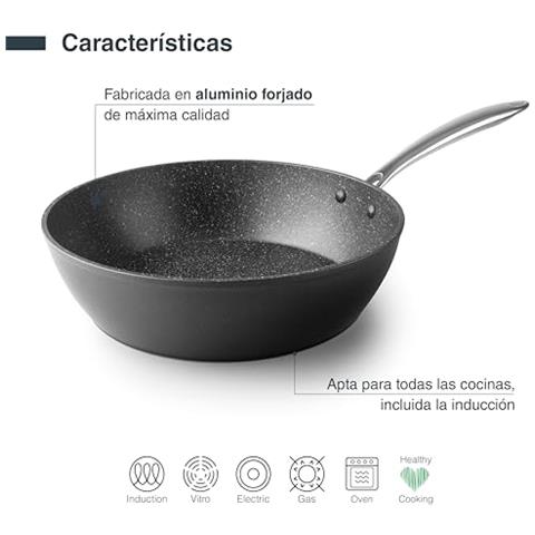 -27138-Padella Easy Frying, in alluminio forgiato, con rivestimento antiaderente a triplo strato, - Foto 2