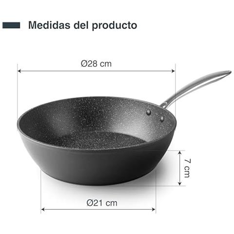 -27138-Padella Easy Frying, in alluminio forgiato, con rivestimento antiaderente a triplo strato, - Foto 3