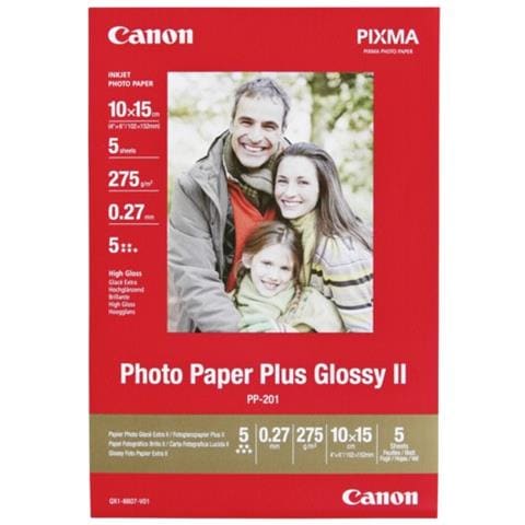 PP-201 Carta Fotografica Lucida 10x15cm A6 5 Fogli. - Foto 2