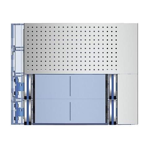 Frontale Modulo Fonico Base 4 Pulsanti Su Colonna Doppia Finitura Allmetal - Foto 2