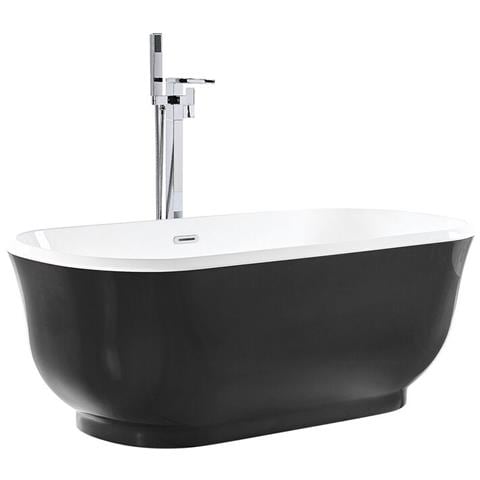 Vasca Da Bagno Freestanding Nera Ovale 170 Cm Tesoro - Foto 5