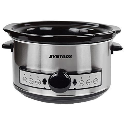 3,5 Litri Digitale Led Acciaio Inox Slow Cooker Con Timer E Funzione Di Mantenimento Del Calore - Foto 2