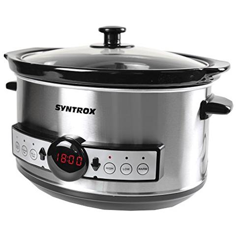 3,5 Litri Digitale Led Acciaio Inox Slow Cooker Con Timer E Funzione Di Mantenimento Del Calore - Foto 3