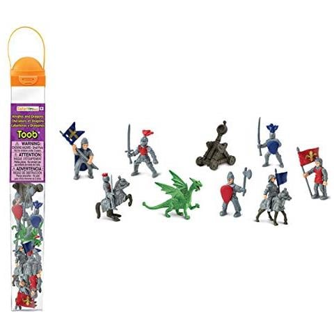 Safari Ltd 699904 Knights & Dragons Toob Miniature Giocattolo Dipinte A Mano (set Di 11)  - Foto 1