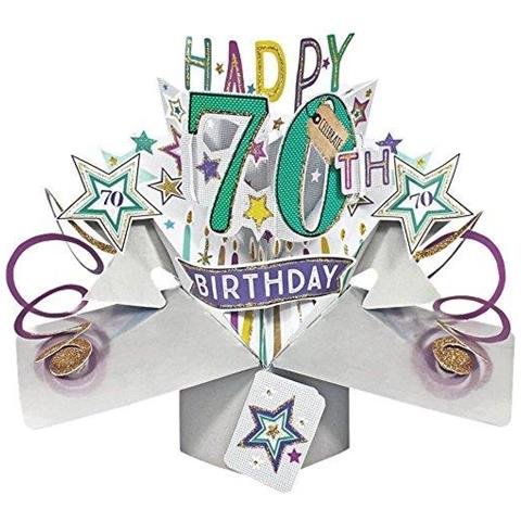 Second Nature Popup 70th Birthday Card - Foto 1