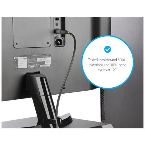 Cavo DisplayPort 1.4 Supporto Video 8K per Monitor / Display da 1 metri Colore Grigio / Nero - Foto 7