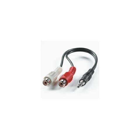 Cable 3,5mm / RCA, 0.2m 0.2m 3.5mm RCA Nero cavo audio - Foto 1