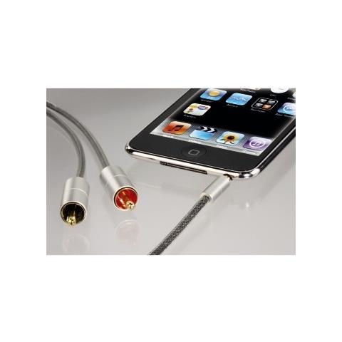 00080864 1m 3.5mm 2 x RCA Argento cavo audio - Foto 2