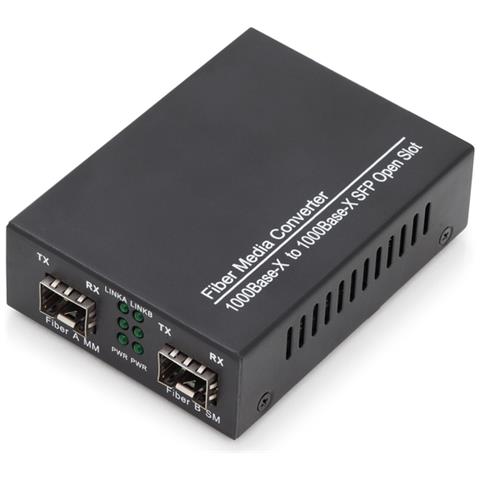 DN-82133 1000Mbit / s 1550nm Modalità multipla, Modalità singola Nero convertitore multimediale di rete - Foto 1