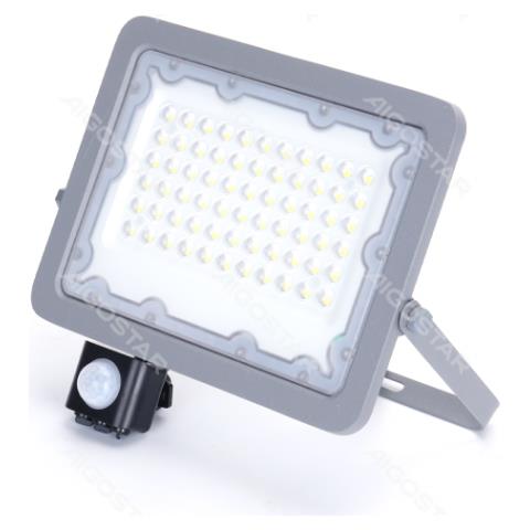 Faro Led Ultrasottile Grigio 50w Con Sensore Movimento 4500 Lumen 6500k Luce Fredda -in Alluminio- L222.8*w214.6*h54.1mm - Foto 1